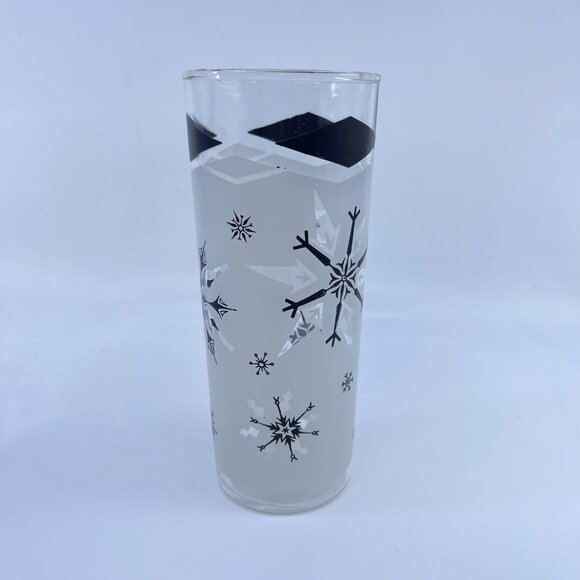 vintage mid century anchor hocking atomic snowflake highball tumbler set of 6 - Picture 3 of 5